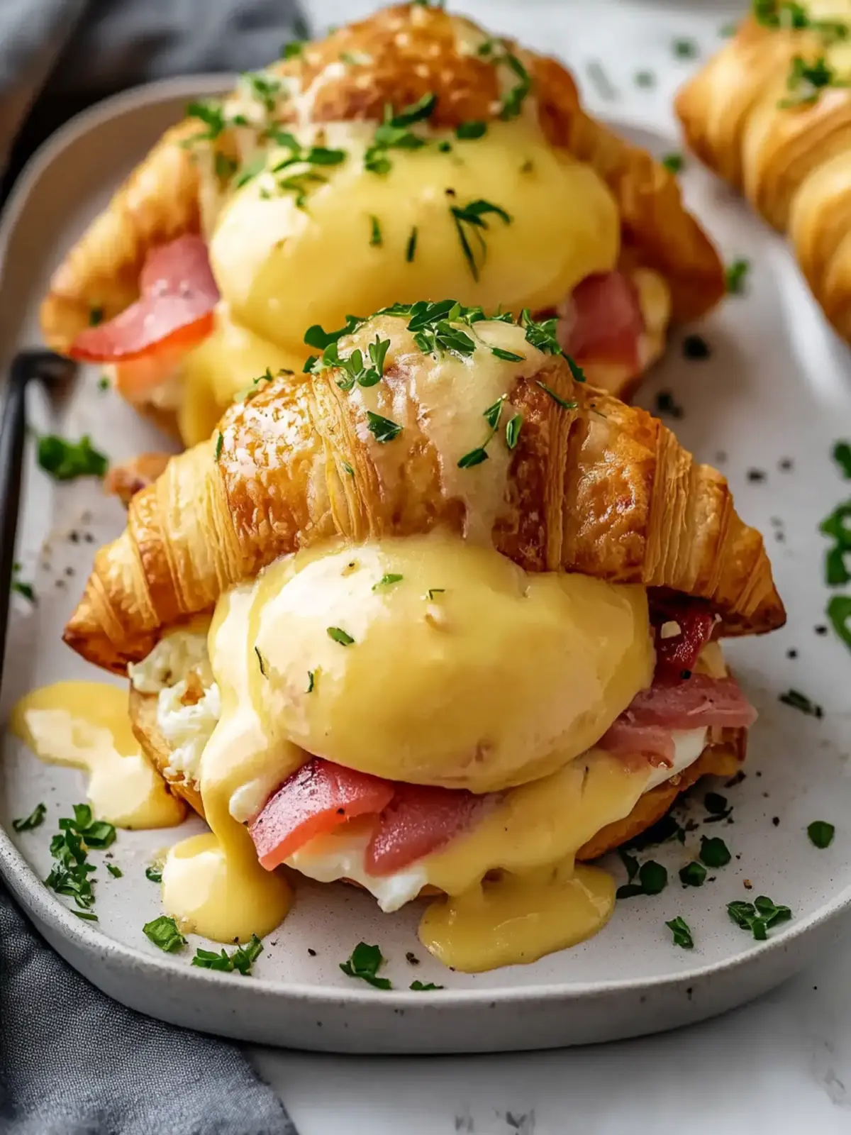 Gourmet Croissant Eggs Benedict for a Blissful Brunch Experience 4 Gourmet Croissant Eggs Benedict