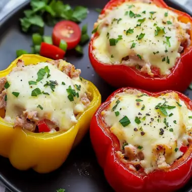 Keto Tuna Melt Stuffed Bell Peppers for a Quick Delight 10 Tuna Melt Stuffed Bell Peppers
