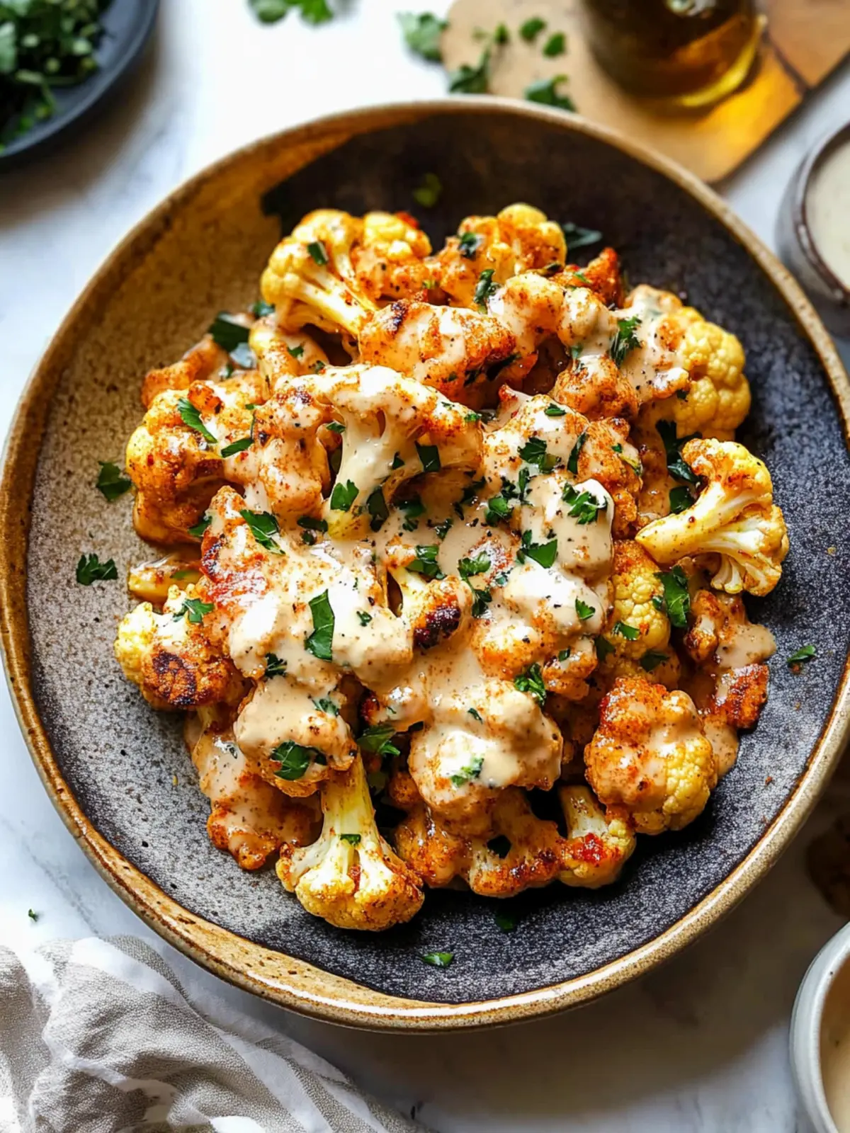 Moroccan Cauliflower with Tahini-Honey: 5-Ingredient Bliss 4 Moroccan Cauliflower with Tahini-Honey (5 Ingredients)