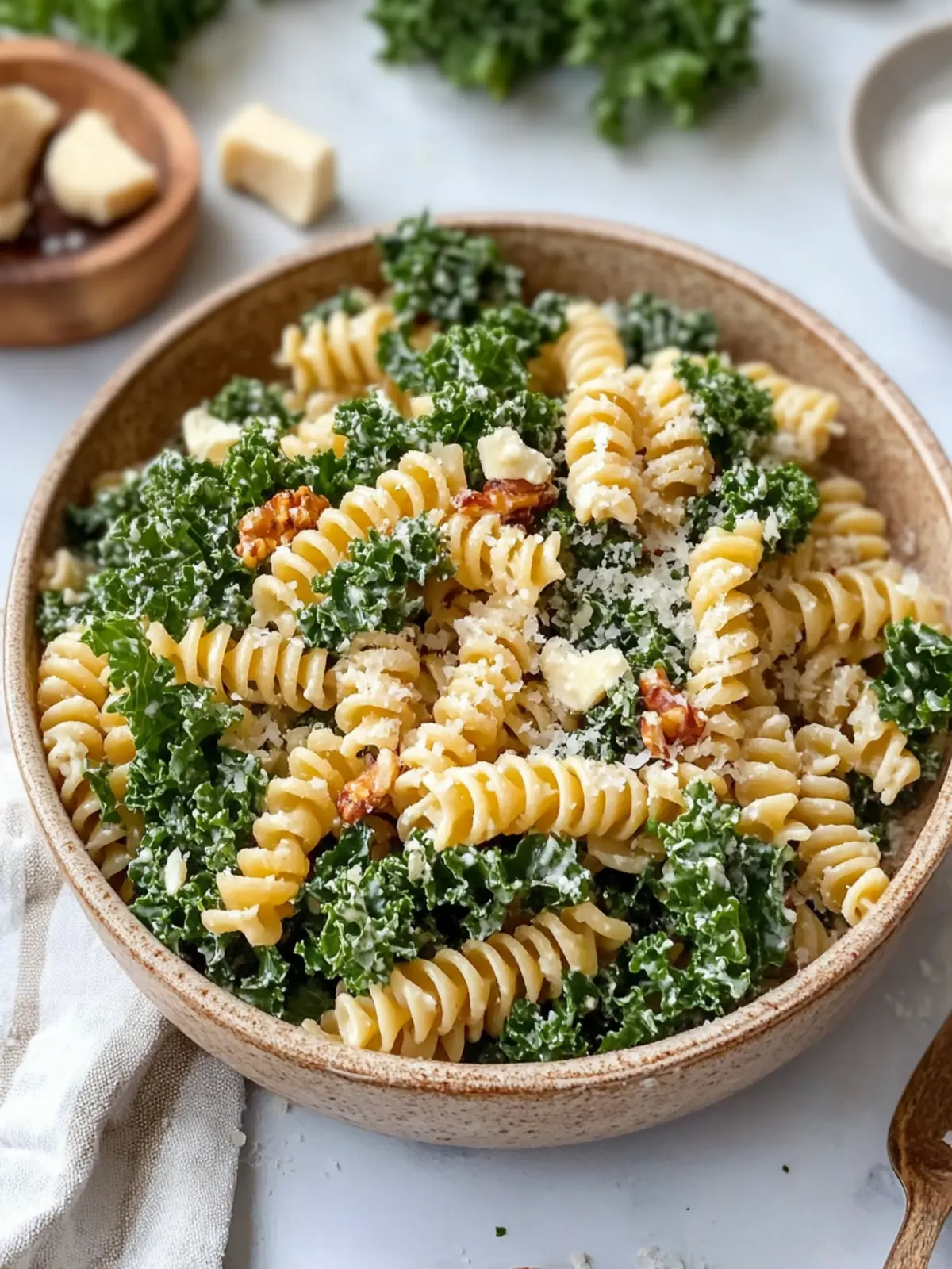 Delicious Kale Caesar Pasta Salad with Crispy Chickpeas Delight 3 Delicious Kale Caesar Pasta Salad