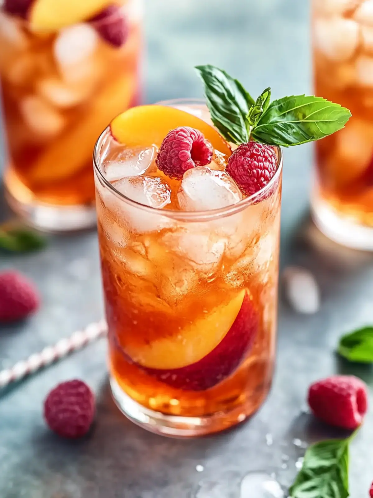 Bellini Peach Raspberry Iced Tea: Your Summer Refreshment! 4 Bellini Peach Raspberry Iced Tea