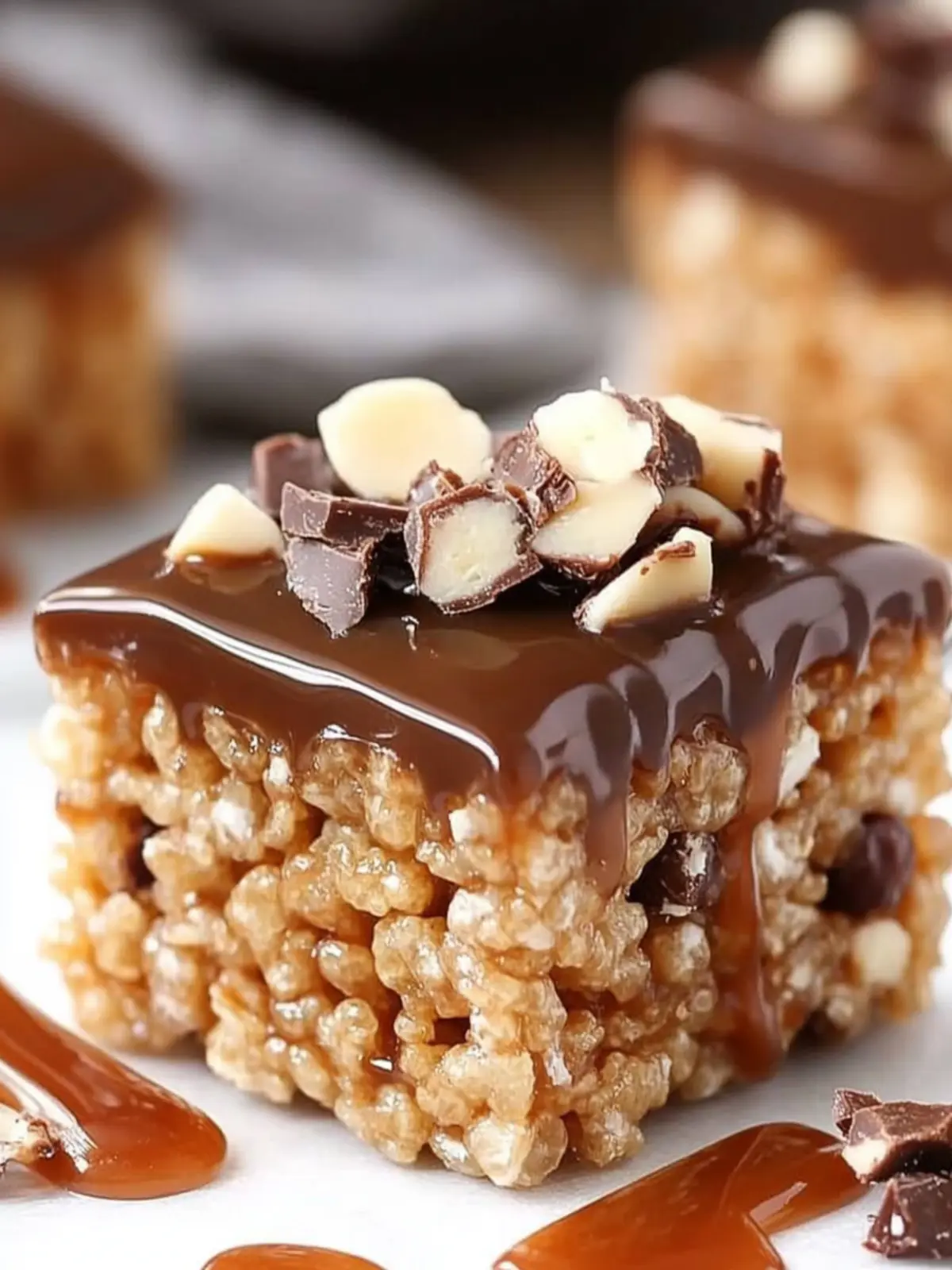 Caramel Turtle Rice Krispie Treats That Wow in Minutes 4 Caramel Turtle Rice Krispie Treats