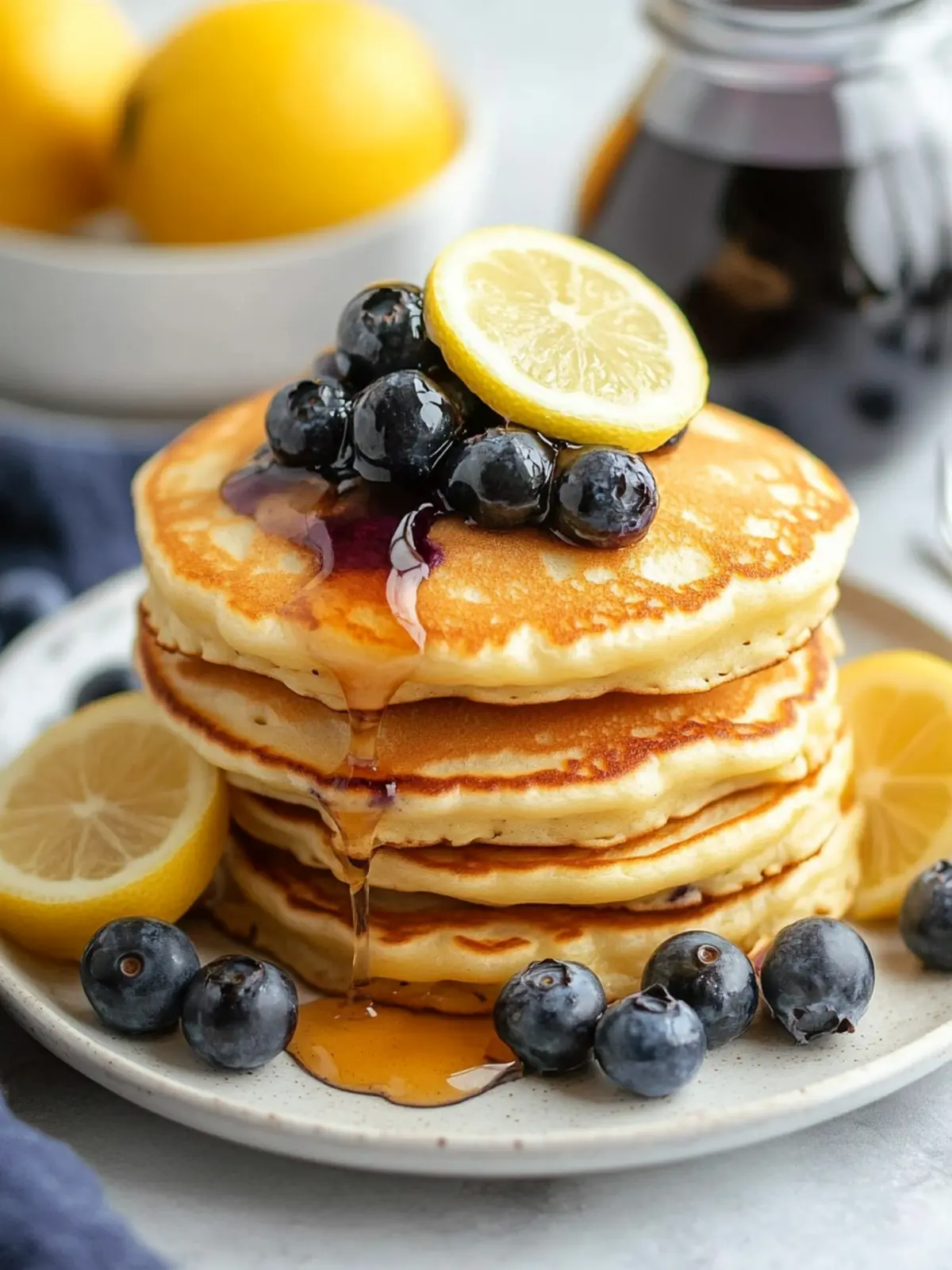 Deliciously Fluffy Blueberry Lemon Pancakes for Lazy Mornings 2 Blueberry Lemon Pancakes