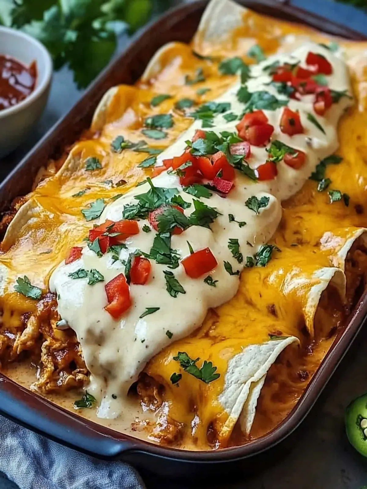 Jalapeño Popper Cheesy Chicken Enchiladas You’ll Crave Tonight 4 Jalapeño Popper Cheesy Chicken Enchiladas