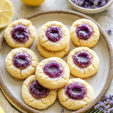 Lemon Lavender Thumbprint Cookies: Spring's Zesty Delight 9 Lemon Lavender Thumbprint Cookies