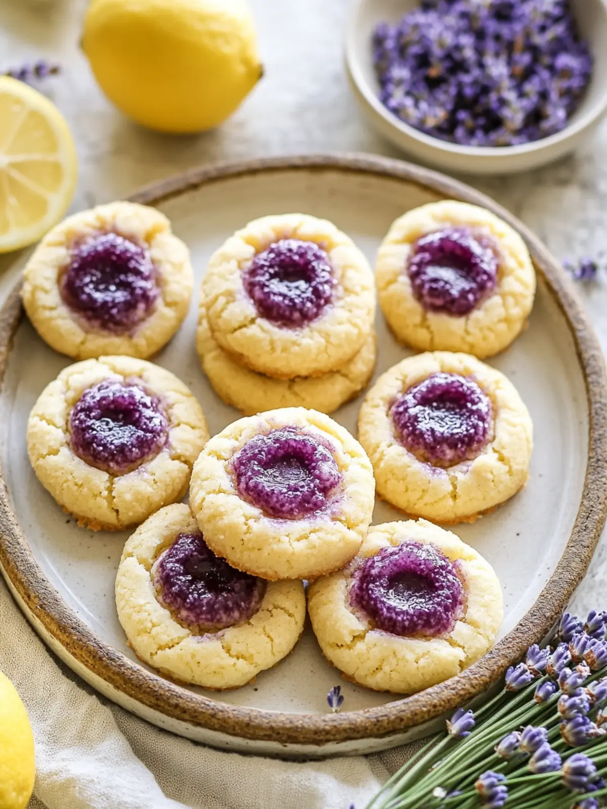 Lemon Lavender Thumbprint Cookies: Spring's Zesty Delight 5 Lemon Lavender Thumbprint Cookies