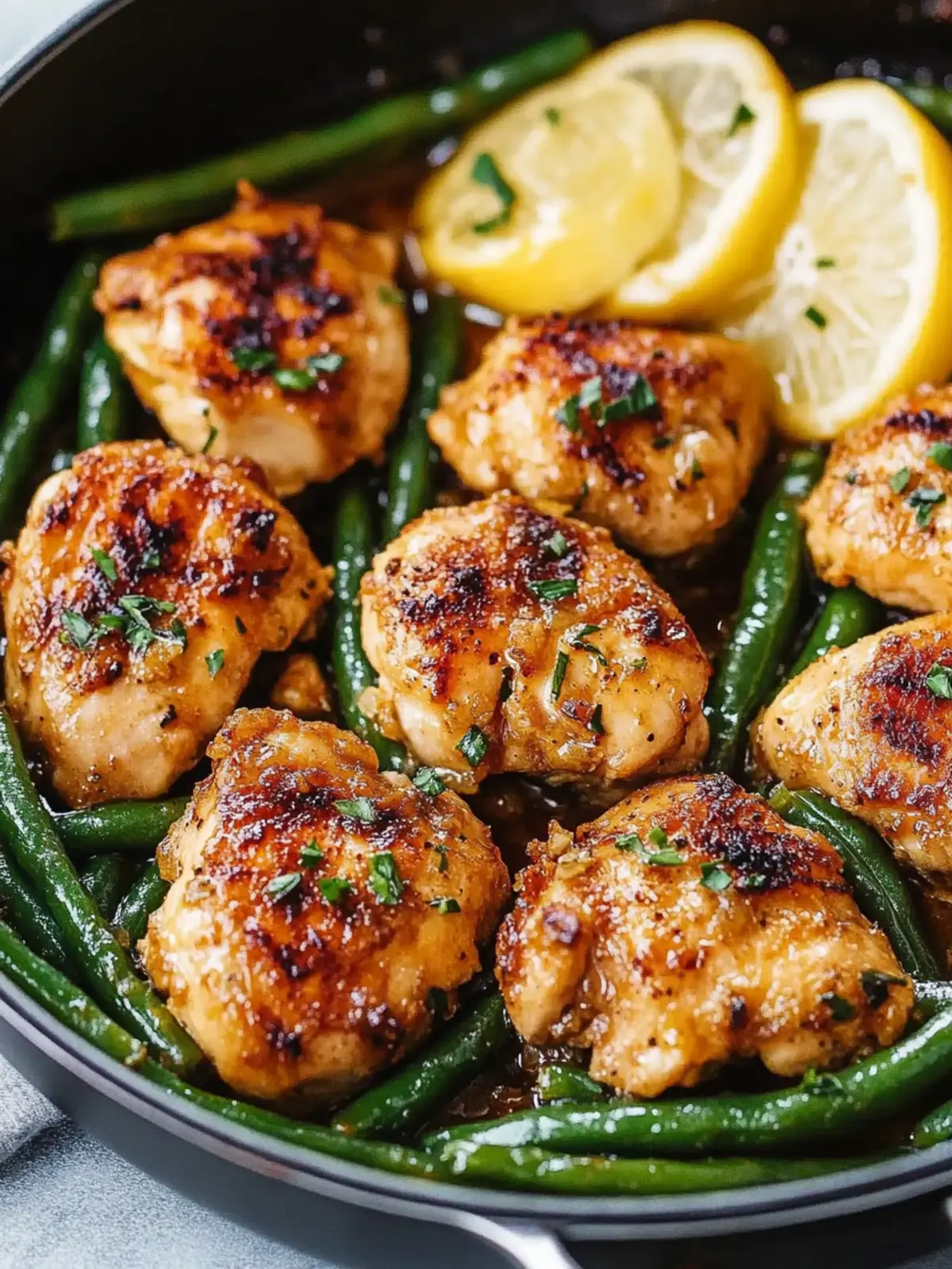 Lemon Garlic Butter Chicken and Green Beans Skillet Delight 4 Lemon Garlic Butter Chicken and Green Beans Skillet