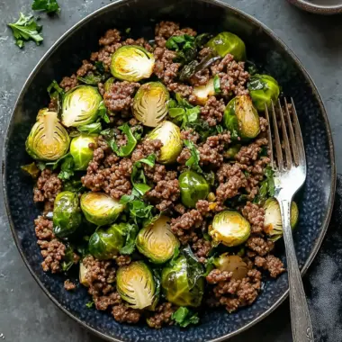 Ground Beef and Brussels Sprouts: A Sweet Chili Delight 9 Ground Beef and Brussels Sprouts