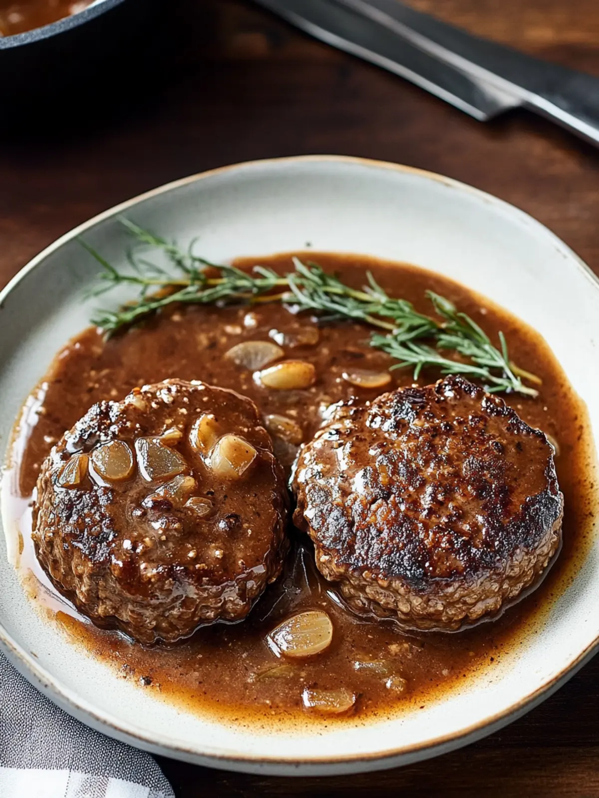 Savor Classic Salisbury Steak with Easy Vegetarian Twist 2 Salisbury Steak