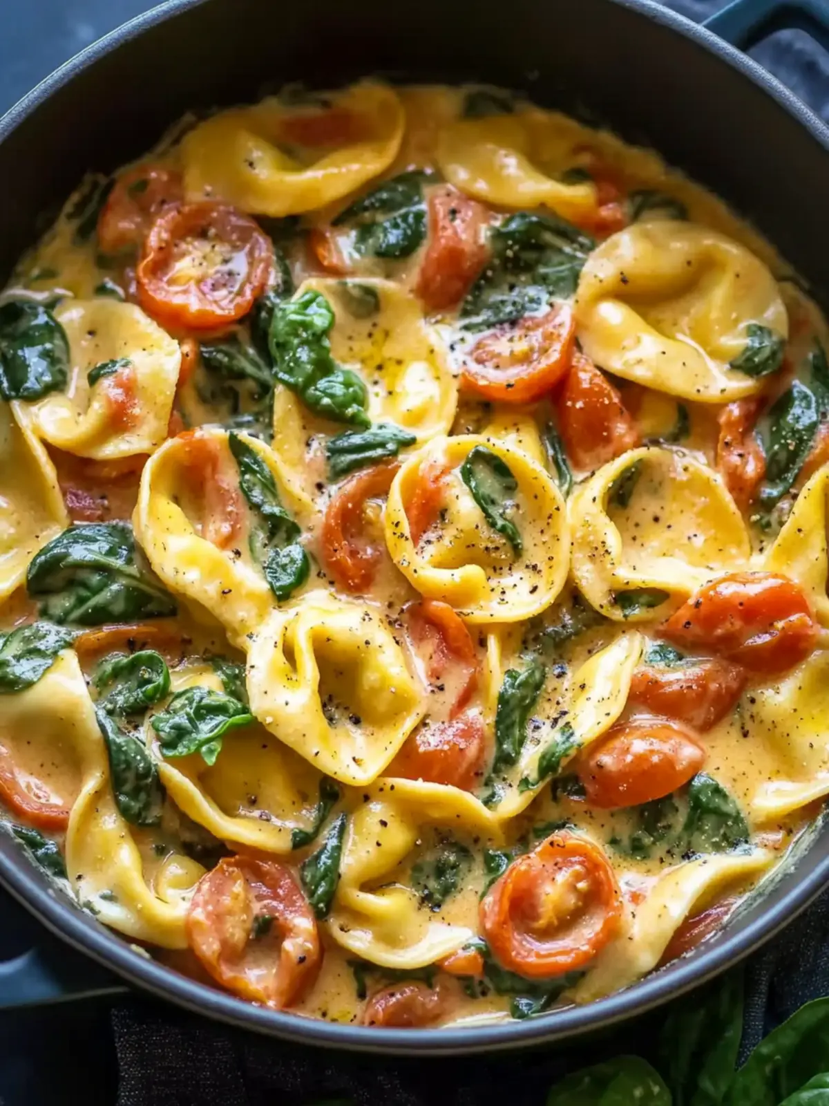 One Pot Creamy Spinach Tomato Tortellini for Effortless Flavor 3 One Pot Creamy Spinach Tomato Tortellini