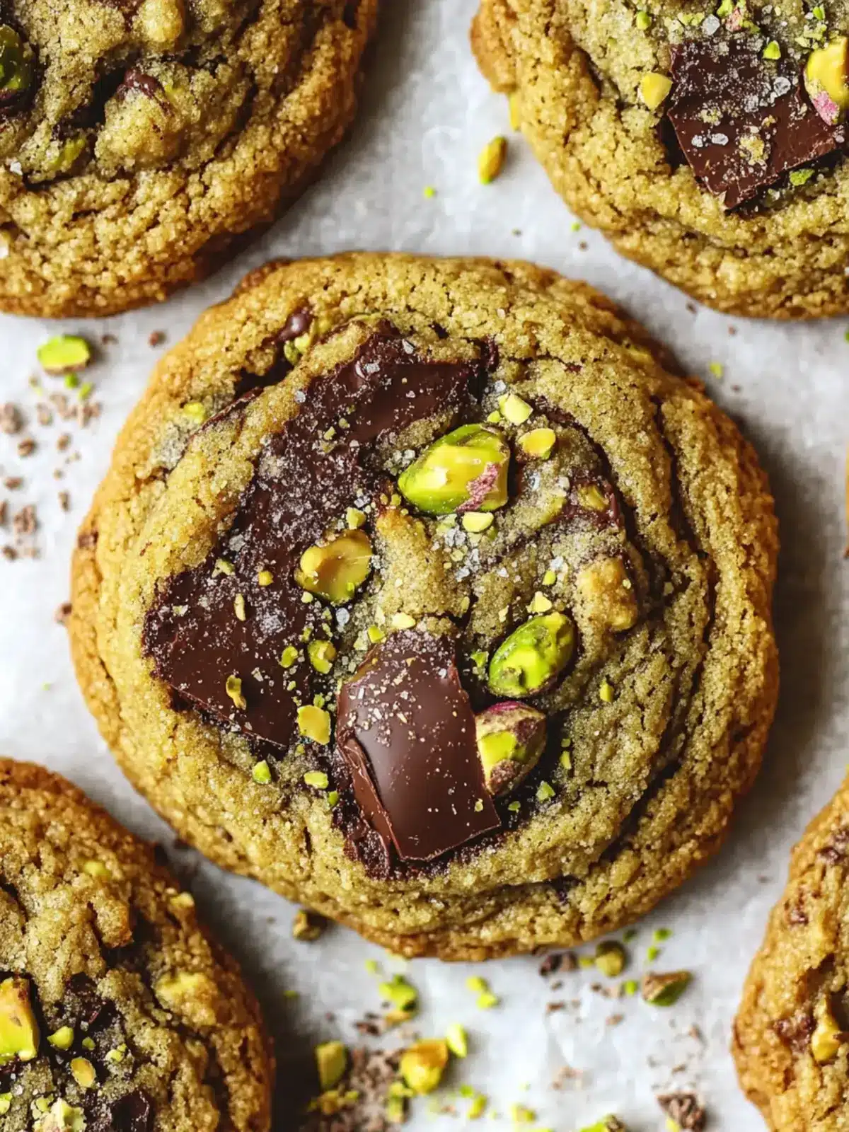 Savory Salted Pistachio Chocolate Chunk Cookies You’ll Love 2 Salted Pistachio Chocolate Chunk Cookies