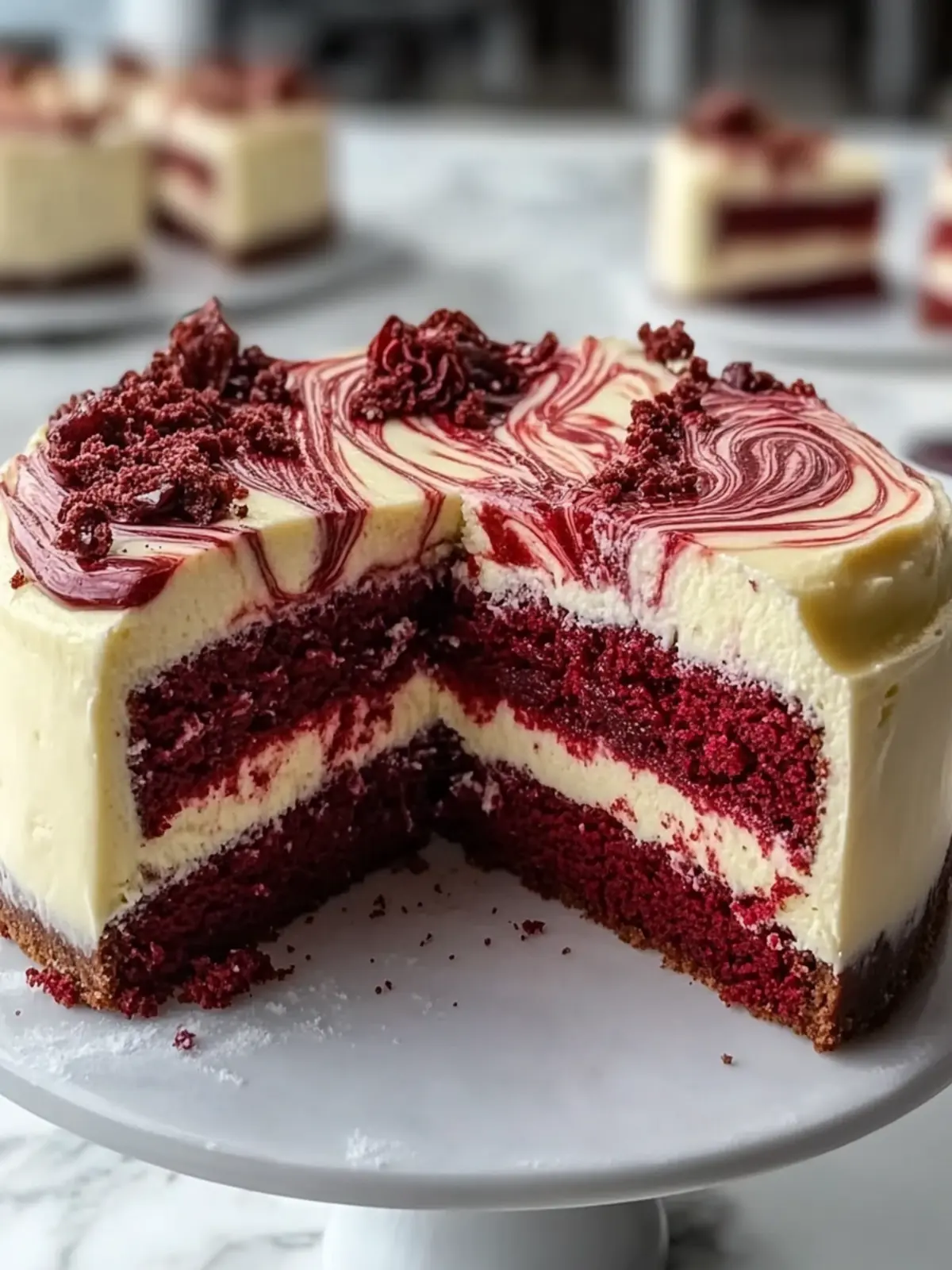 Decadent Red Velvet Cheesecake Swirl Cake You'll Adore 3 Red Velvet Cheesecake Swirl Cake