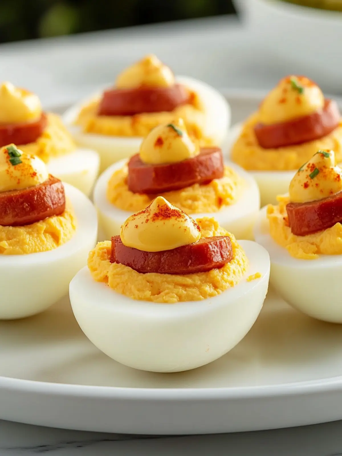 Savory Hot Dog Deviled Eggs for a Fun Twist on Tradition 5 Hot Dog Deviled Eggs