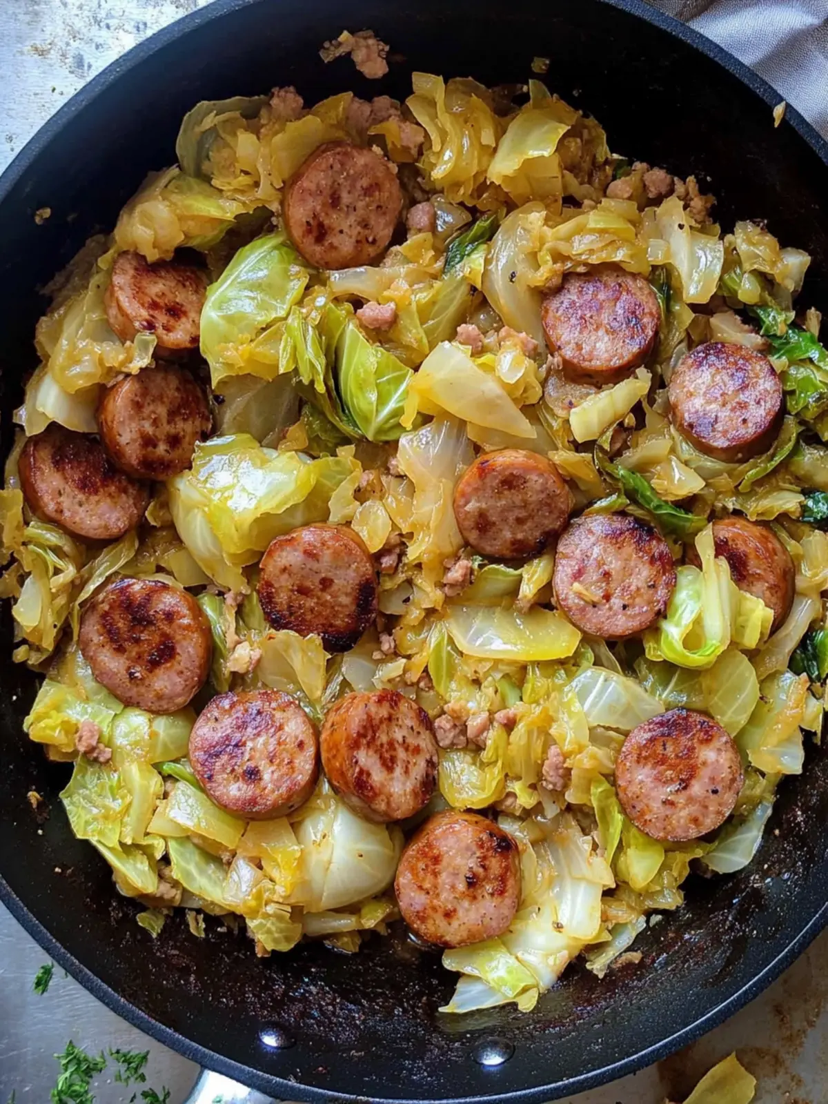 Savory Easy Sausage & Cabbage Dinner Skillet in 15 Minutes 3 Easy Sausage & Cabbage Dinner Skillet