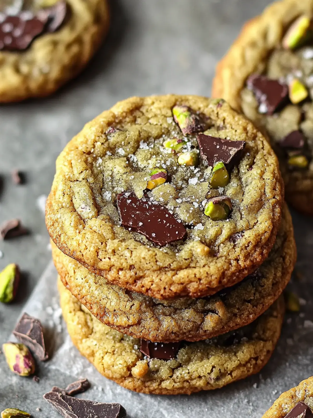 Savory Salted Pistachio Chocolate Chunk Cookies You’ll Love 4 Salted Pistachio Chocolate Chunk Cookies