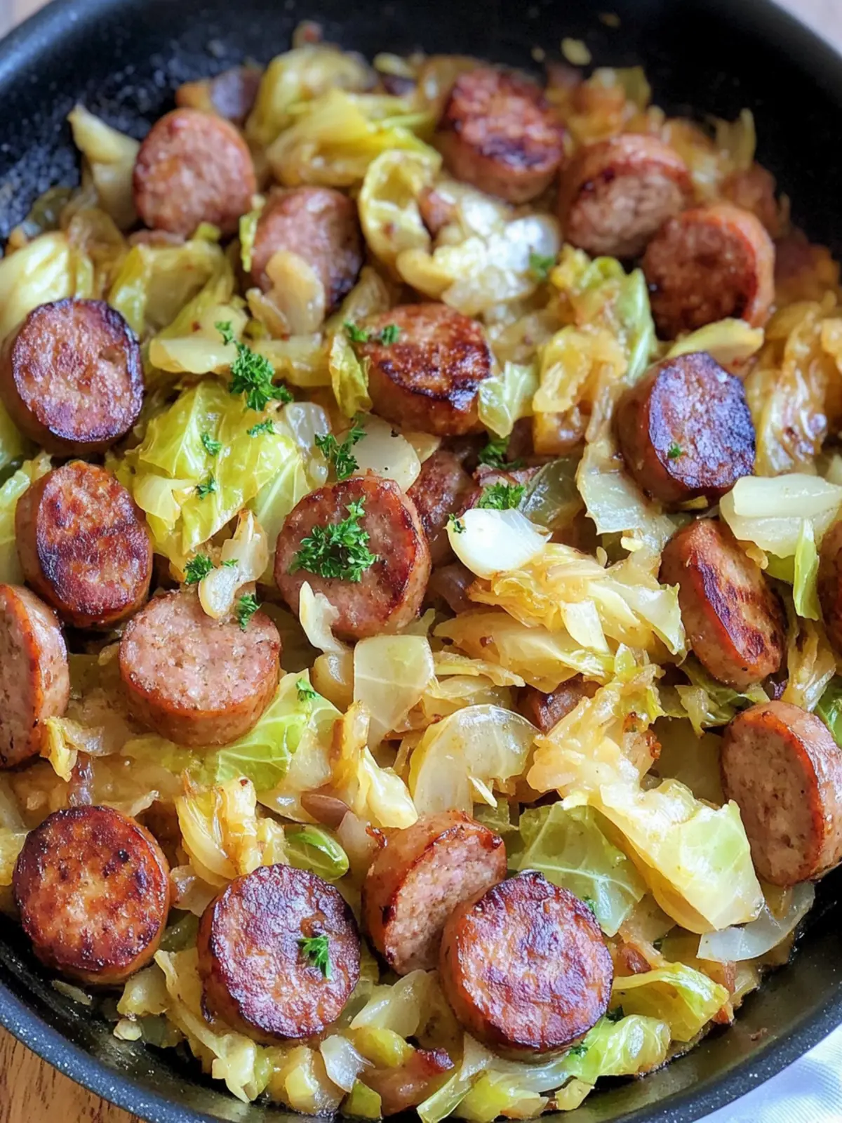 Savory Easy Sausage & Cabbage Dinner Skillet in 15 Minutes 4 Easy Sausage & Cabbage Dinner Skillet