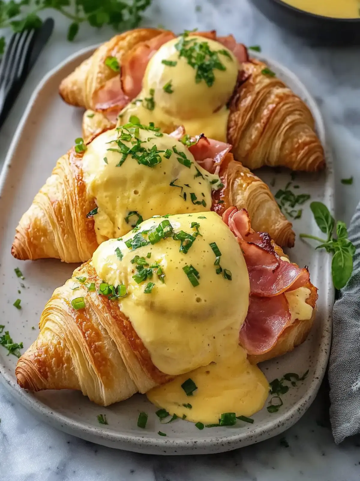 Gourmet Croissant Eggs Benedict for a Blissful Brunch Experience 5 Gourmet Croissant Eggs Benedict