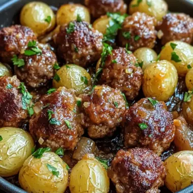 Garlic Butter One-Pan Meatballs and Potatoes for Cozy Nights 9 Garlic Butter One-Pan Meatballs and Potatoe