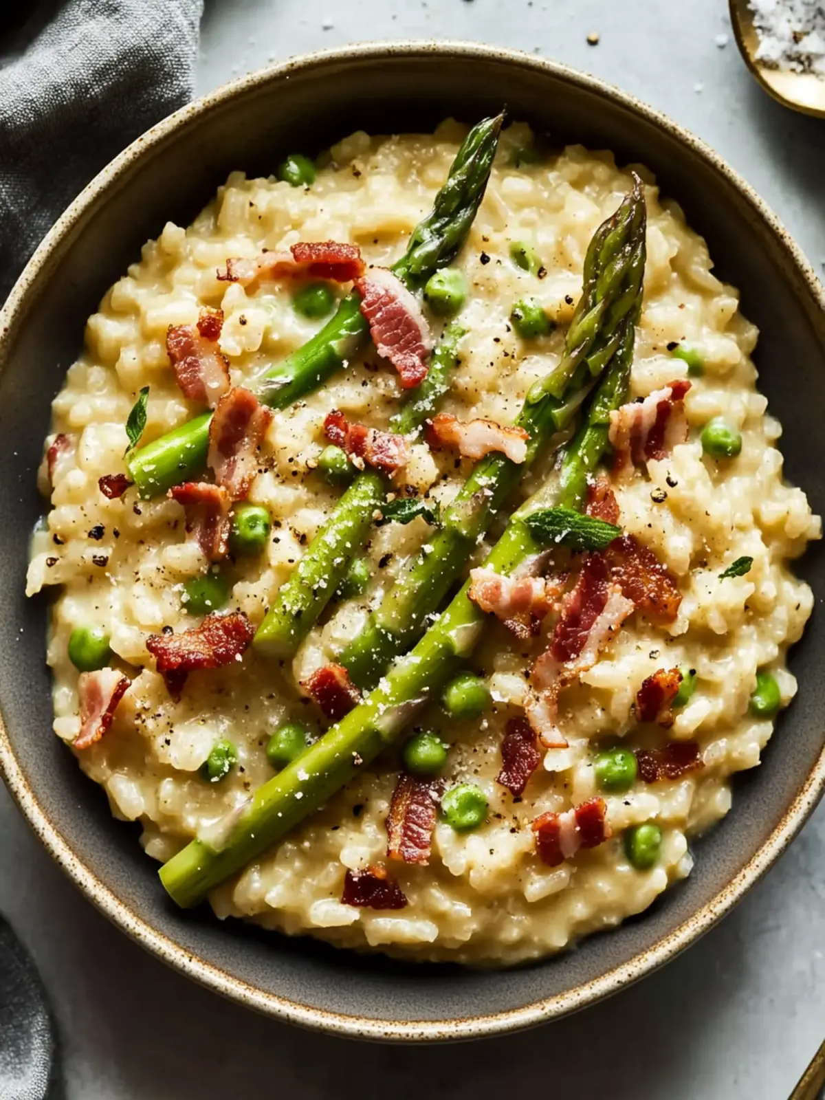Creamy Asparagus Bacon Risotto for Cozy Weeknight Dinners 5 Creamy Asparagus Bacon Risotto