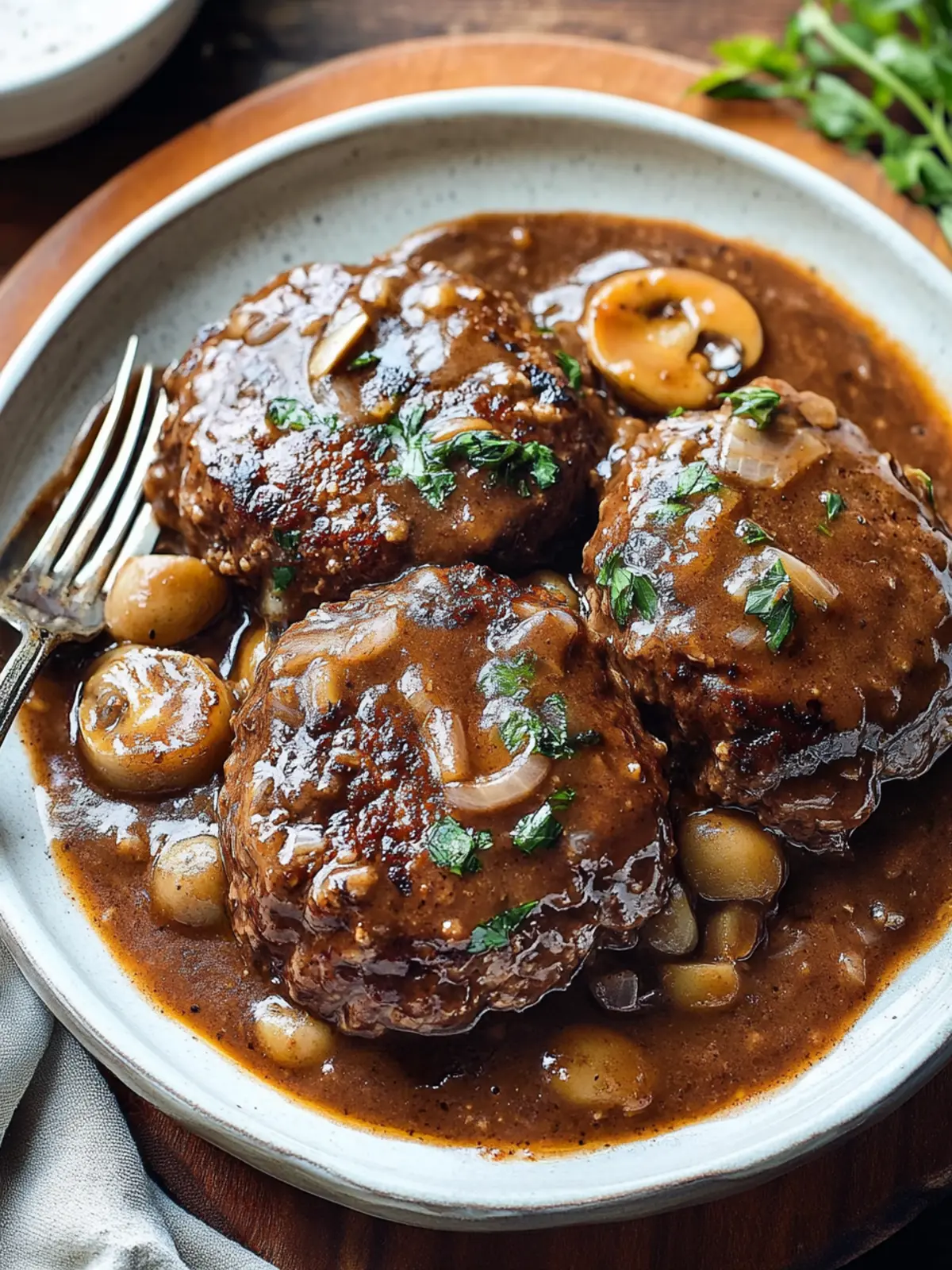 Savor Classic Salisbury Steak with Easy Vegetarian Twist 3 Salisbury Steak