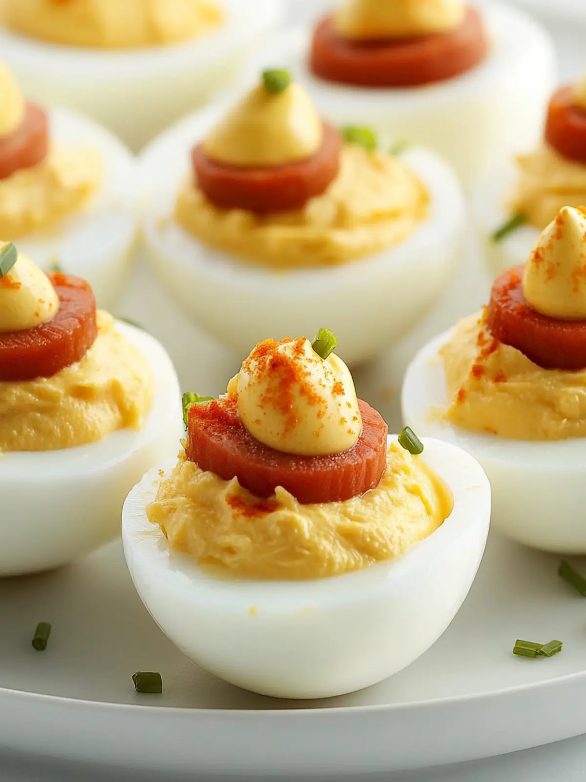 Savory Hot Dog Deviled Eggs for a Fun Twist on Tradition 4 Hot Dog Deviled Eggs