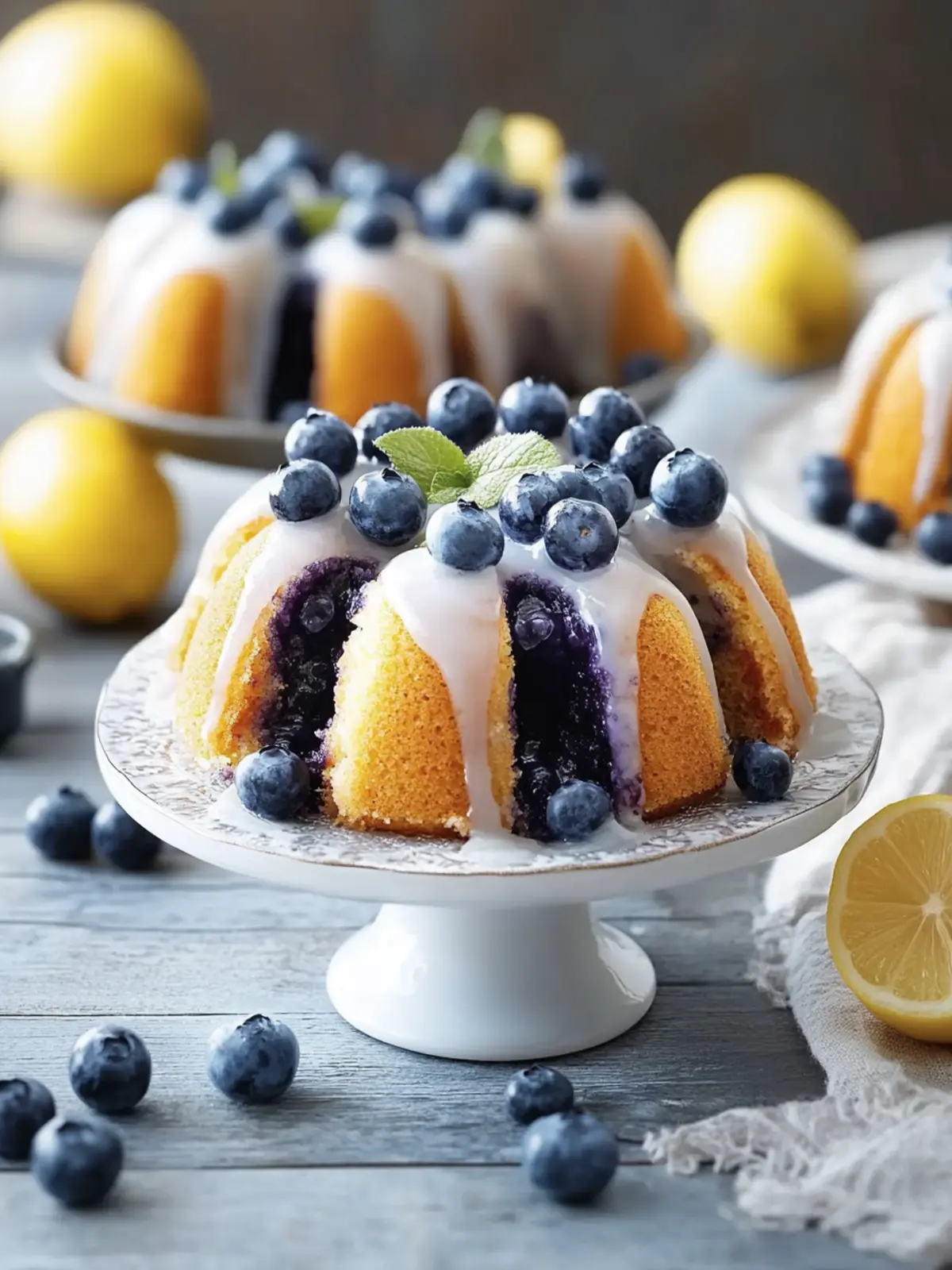 Mini Blueberry Lemon Bundt Cakes for a Sunny Day Indulgence 2 Mini Blueberry Lemon Bundt Cakes