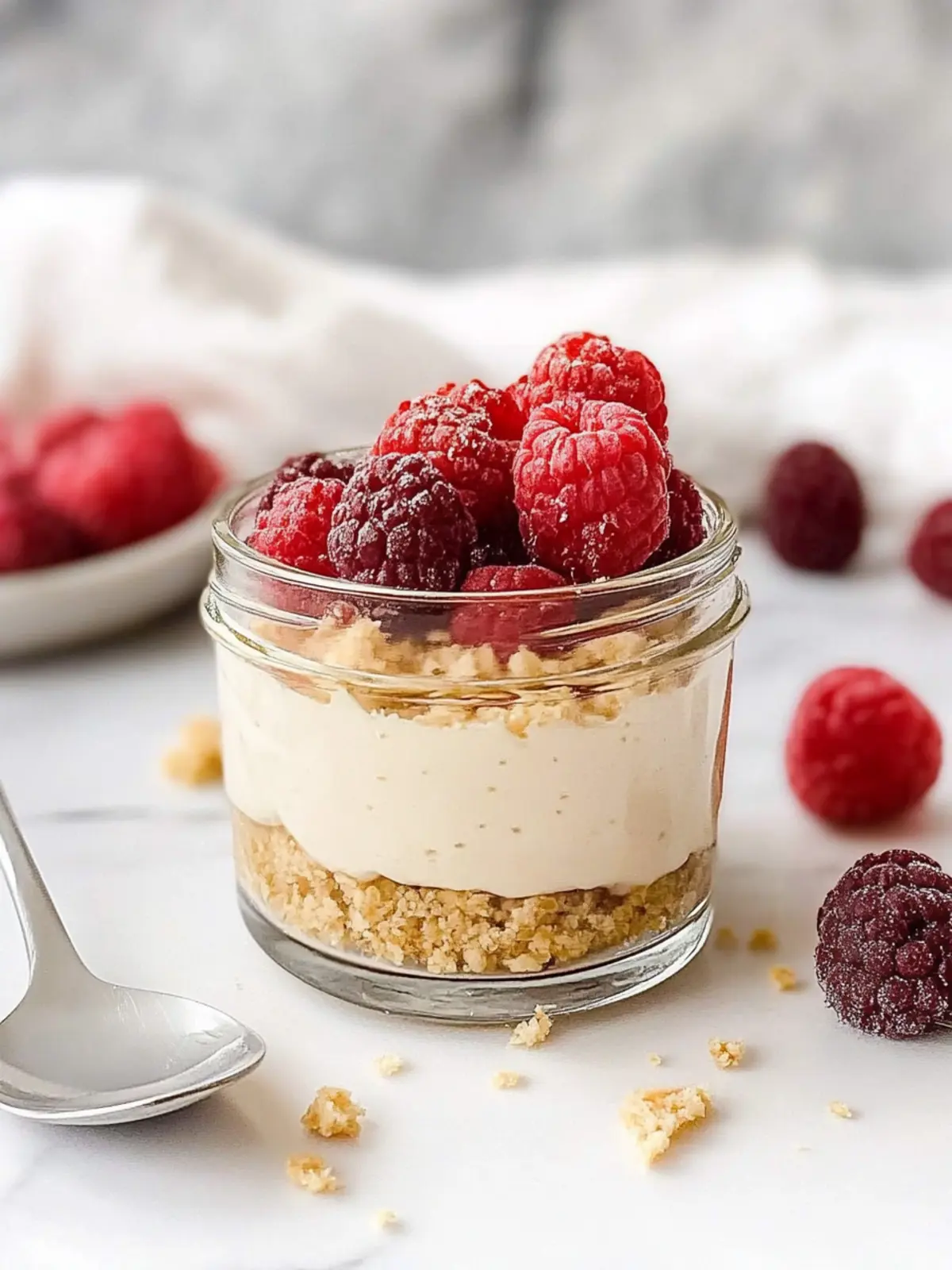 Delicious No Bake Protein Cheesecake Jar for Guilt-Free Indulgence 2 No Bake Protein Cheesecake Jar