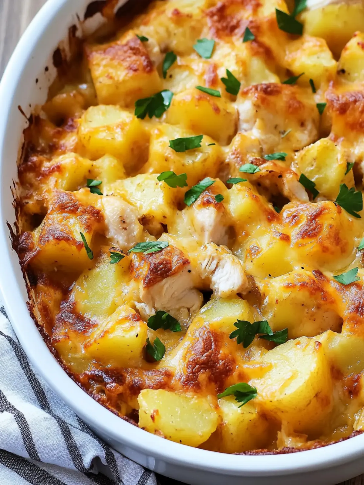 Loaded Chicken and Potato Casserole: Comfort Food Bliss 2 Loaded Chicken and Potato Casserole