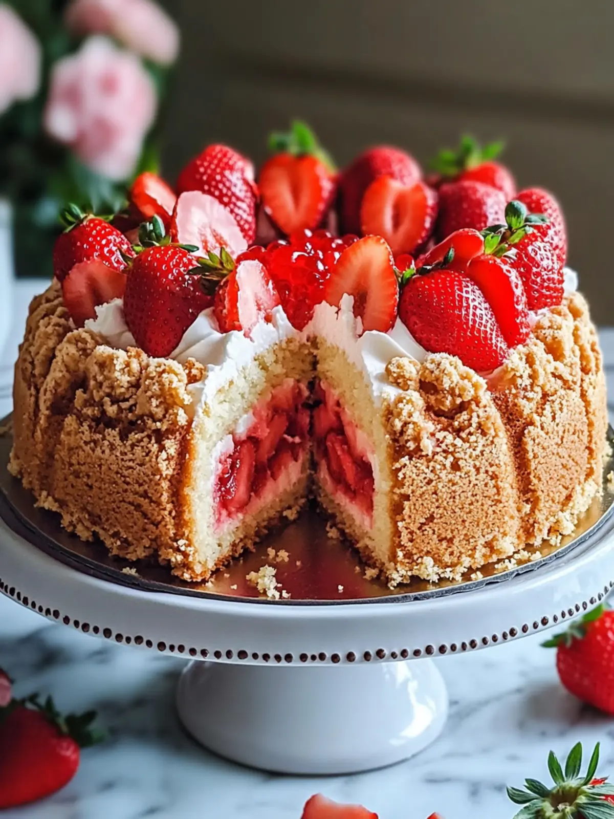 Delicious Strawberry Crunch Pound Cake for Summer Bliss 2 Strawberry Crunch Pound Cake