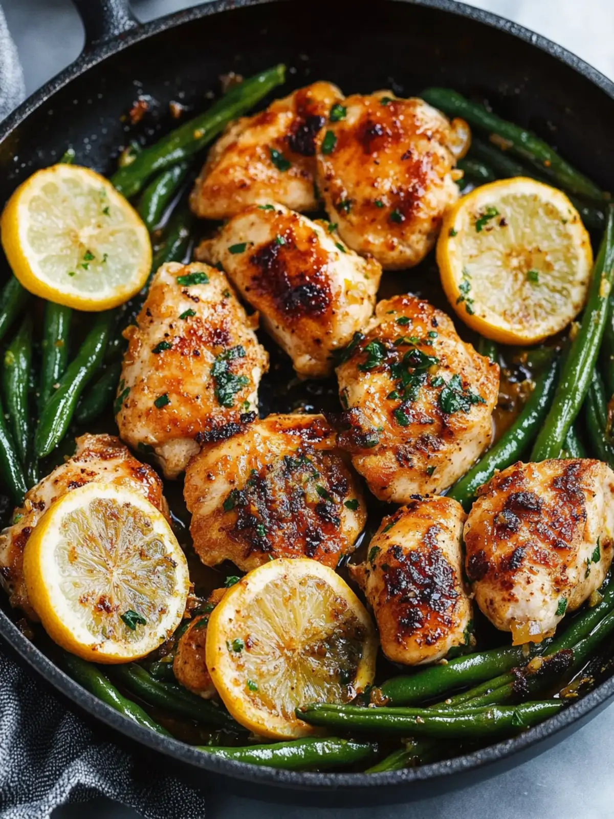 Lemon Garlic Butter Chicken and Green Beans Skillet Delight 3 Lemon Garlic Butter Chicken and Green Beans Skillet