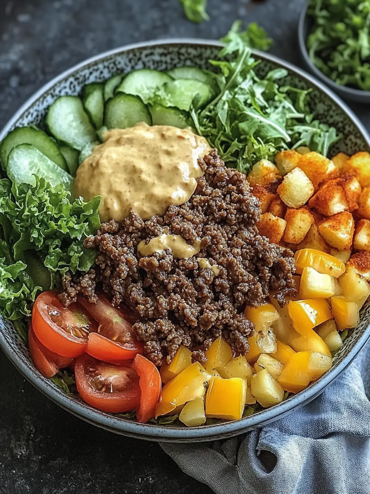 Ultimate Smash Burger Bowl: High-Protein Comfort Awaits 2 Smash Burger Bowl