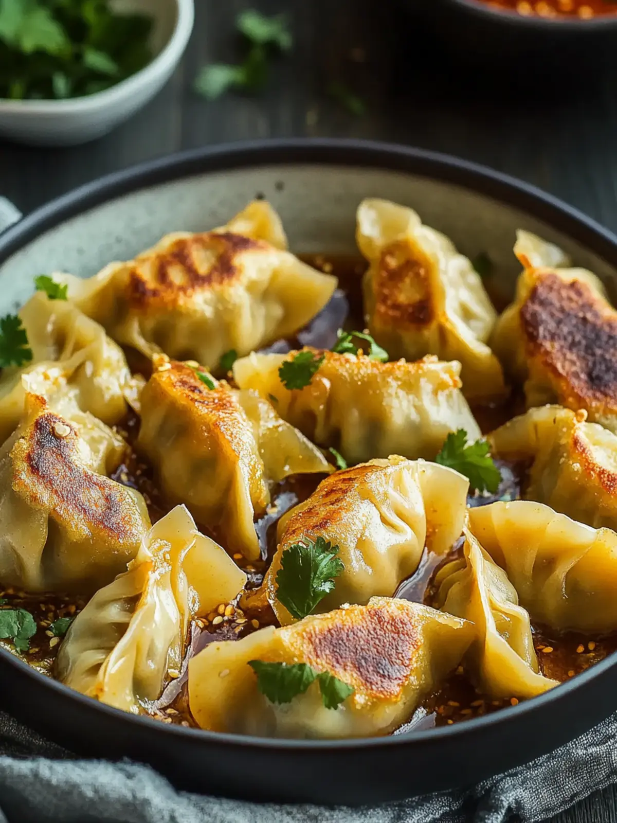 Baked Potstickers with Thai Curry Sauce: Easy Restaurant-Style Delight 5 Baked Potstickers with Thai Curry Sauce