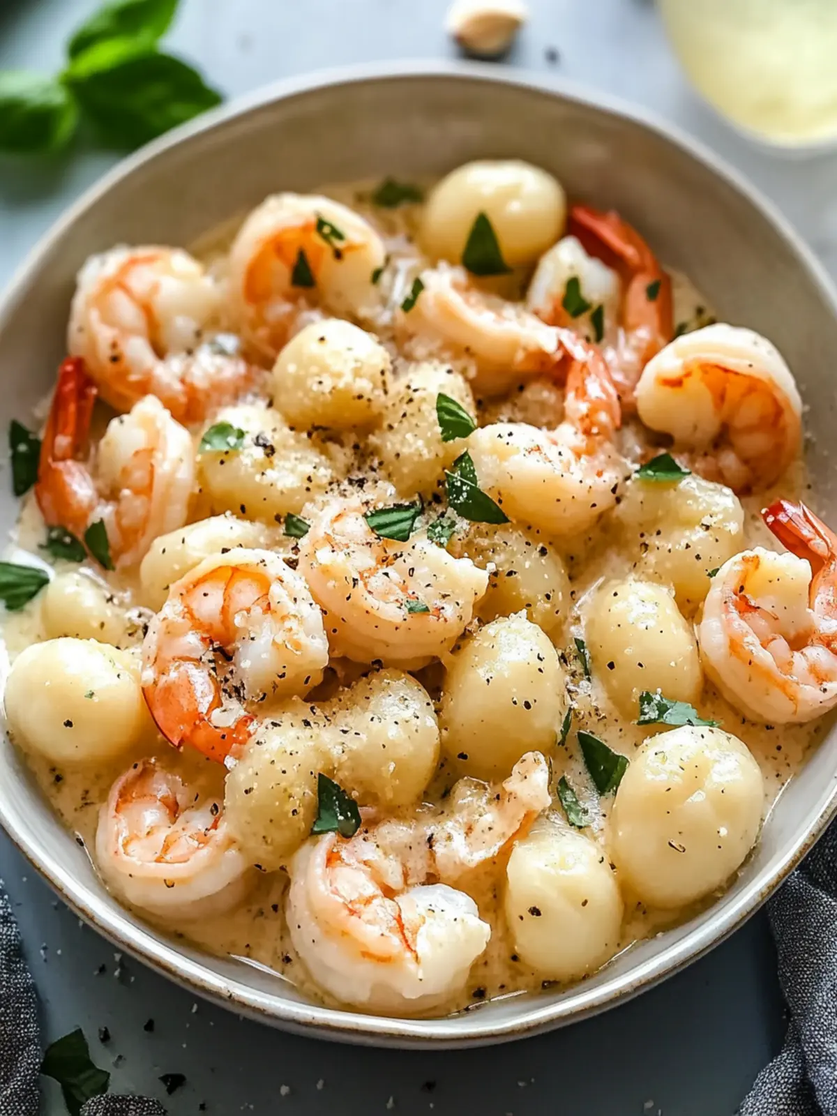 Creamy Shrimp and Gnocchi with Garlic Parmesan Delight in 30 Minutes 2 Creamy Shrimp and Gnocchi with Garlic Parmesan Delight