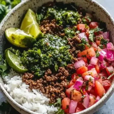 Ground Beef Chimichurri Bowls for a Flavorful Dinner Night 9 Ground Beef Chimichurri Bowls