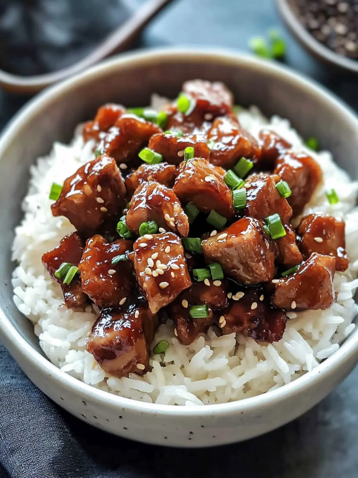Sweet Caramelized Pork with Rice for Ultimate Comfort Food 2 Sweet caramelized pork with rice