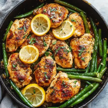 Lemon Garlic Butter Chicken and Green Beans Skillet Delight 9 Lemon Garlic Butter Chicken and Green Beans Skillet