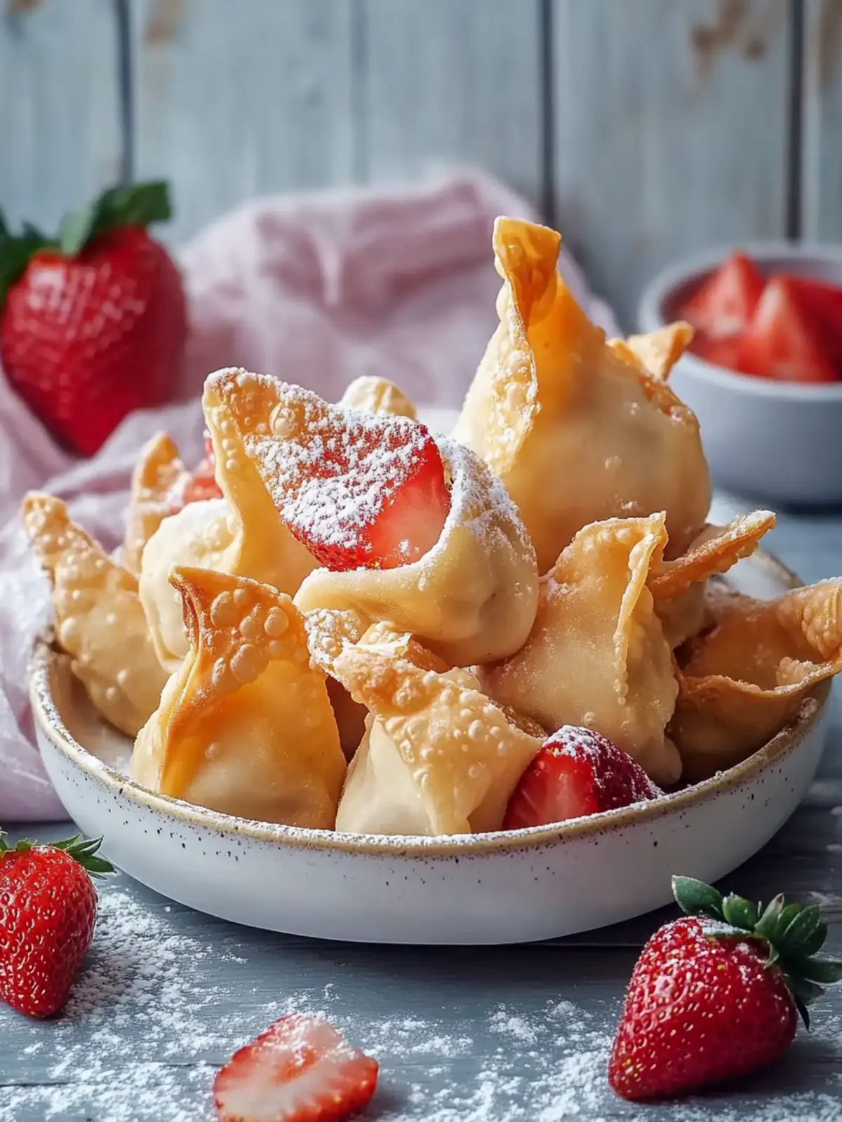 Delicious Quick Strawberry Cheesecake Wontons You'll Adore 2 Quick Strawberry Cheesecake Wontons