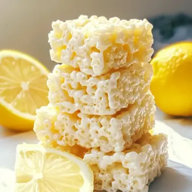 Delightful Lemon Rice Krispy Treats – Easy No-Bake Joy 9 Lemon Rice Krispy Treats
