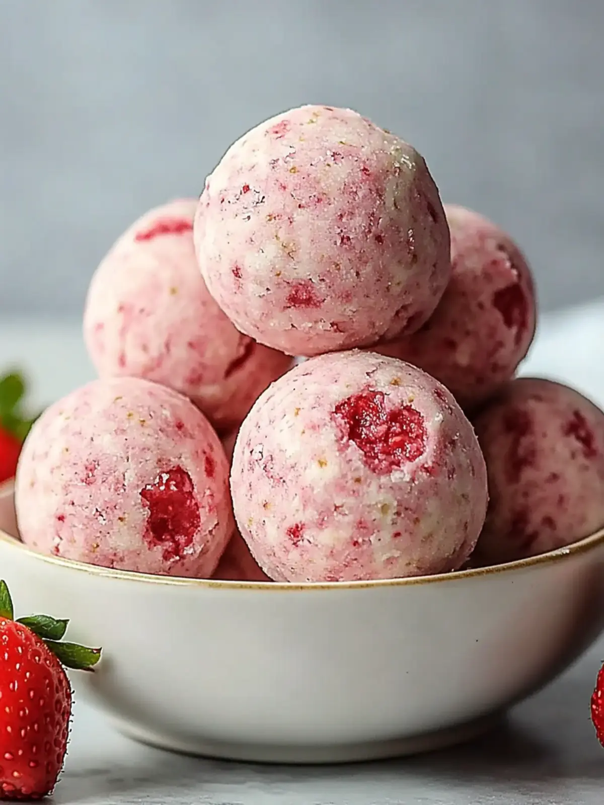 Delicious Strawberry Cheesecake Protein Balls You’ll Love 3 Strawberry Cheesecake Protein Balls