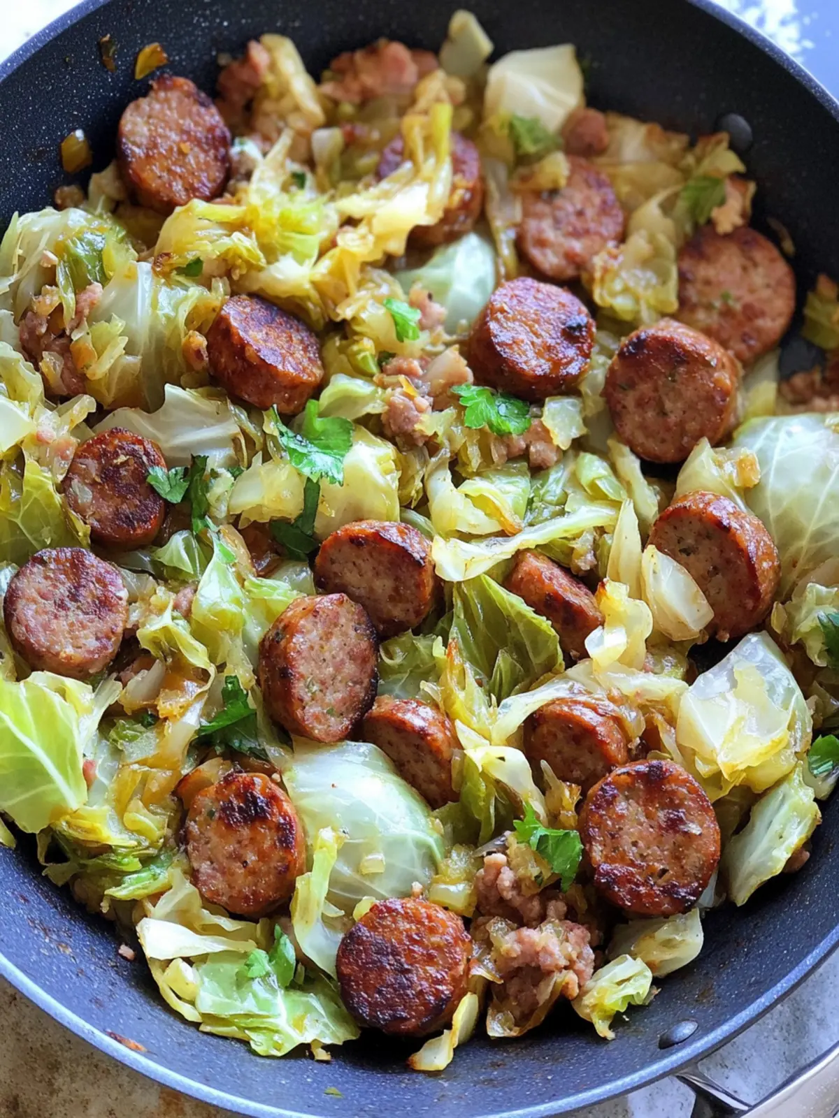 Savory Easy Sausage & Cabbage Dinner Skillet in 15 Minutes 2 Easy Sausage & Cabbage Dinner Skillet