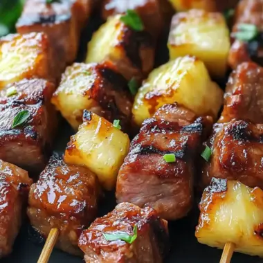Savor the Summer: Pineapple BBQ Pork Skewers in Minutes 10 Pineapple BBQ Pork Skewers