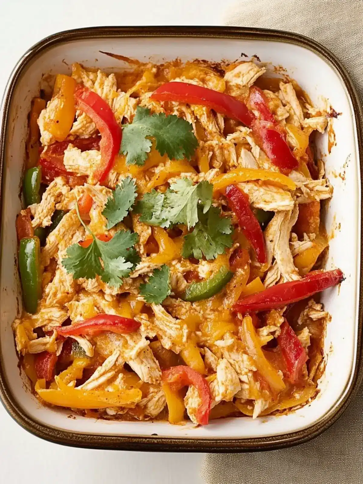 Savor the Easy Chicken Fajita Casserole Everyone Loves 2 Chicken Fajita Casserole