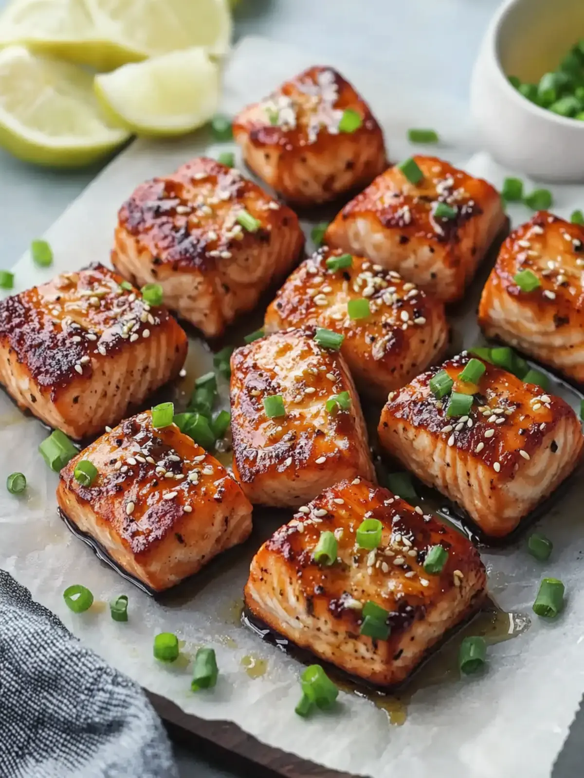 Delicious Honey Garlic Salmon Bites: Quick and Healthy Treats 2 Honey Garlic Salmon Bites