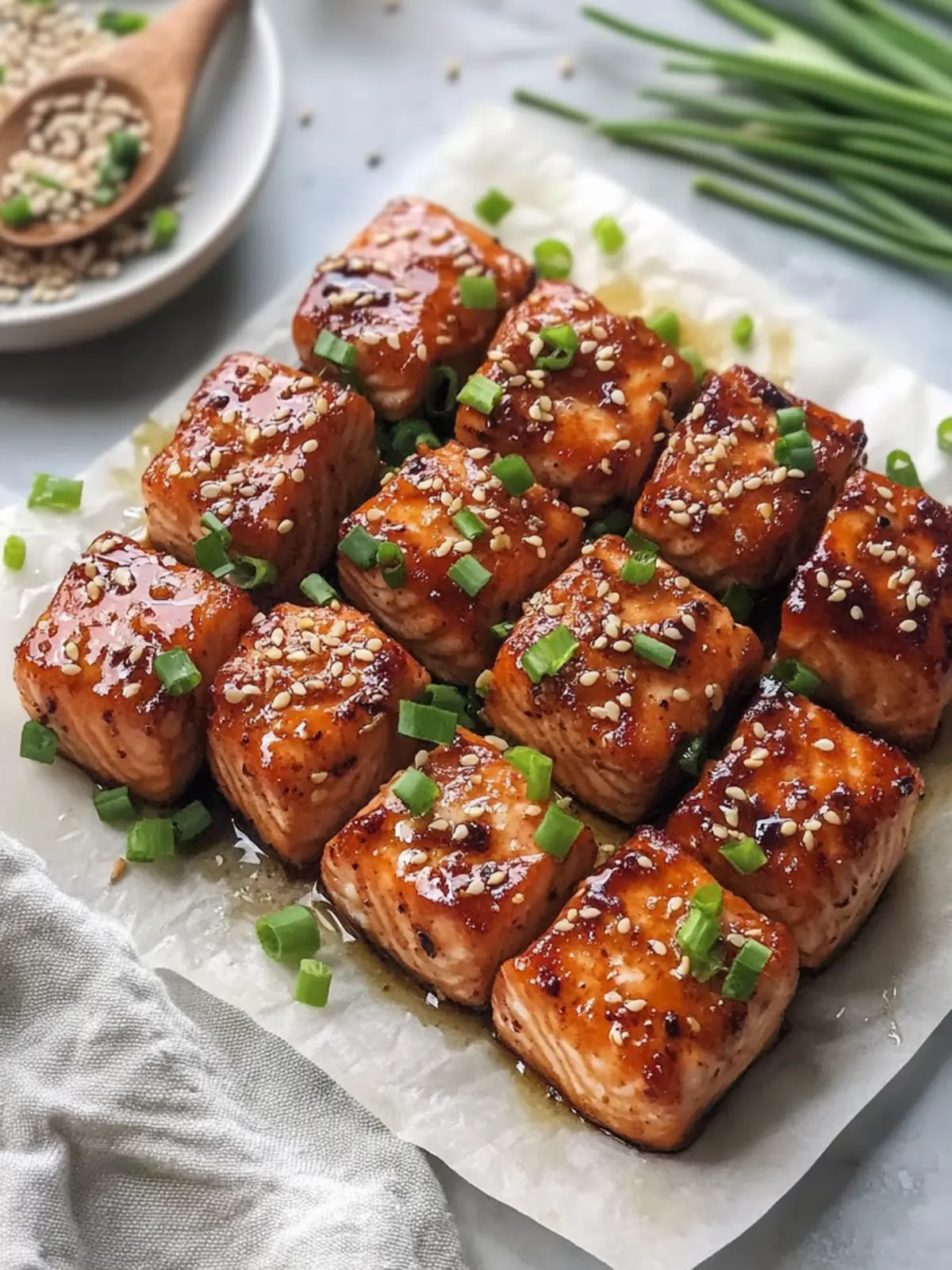 Delicious Honey Garlic Salmon Bites: Quick and Healthy Treats 3 Honey Garlic Salmon Bites