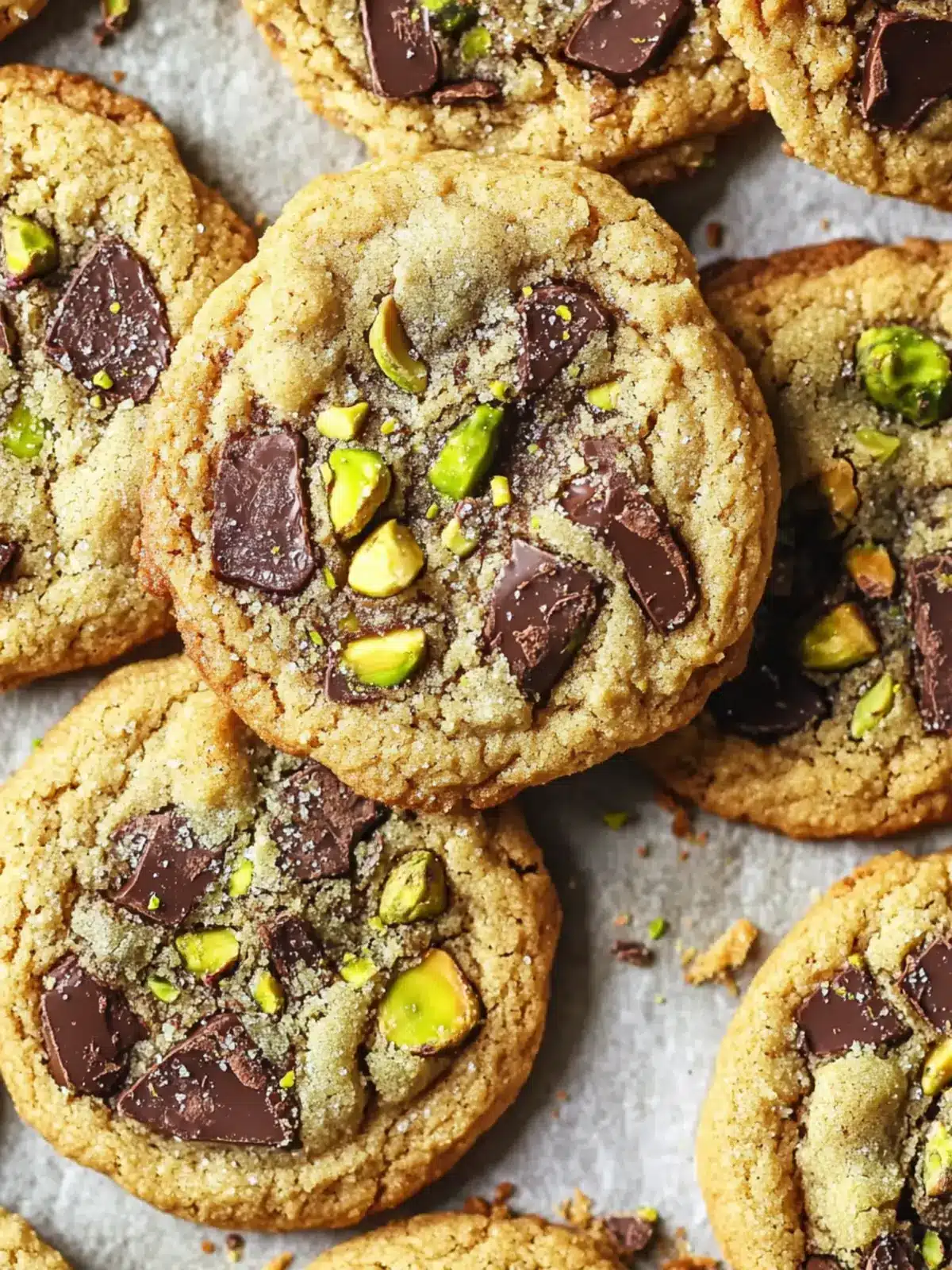 Savory Salted Pistachio Chocolate Chunk Cookies You’ll Love 3 Salted Pistachio Chocolate Chunk Cookies