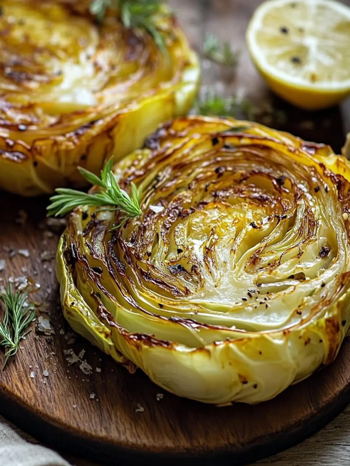 Savor the Crunch: Flavor-Packed Roasted Cabbage Steaks 3 Roasted Cabbage Steaks