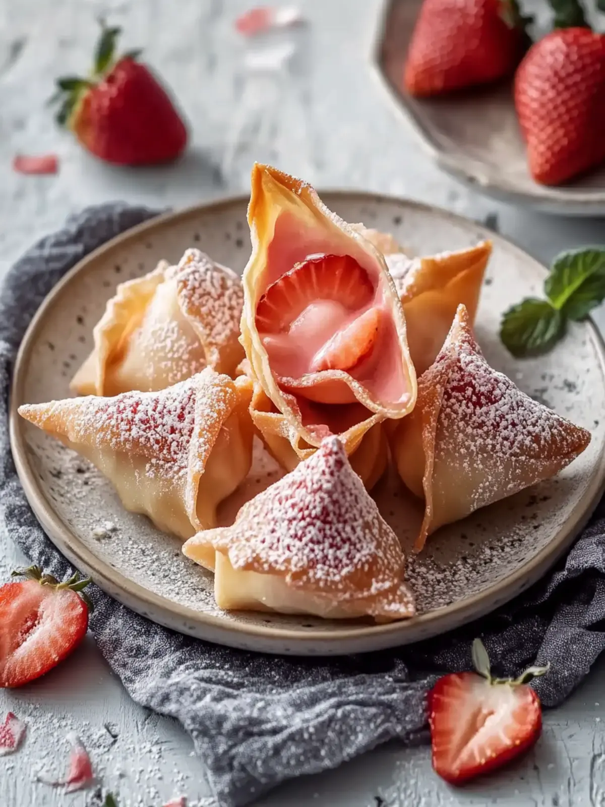 Delicious Quick Strawberry Cheesecake Wontons You'll Adore 5 Quick Strawberry Cheesecake Wontons