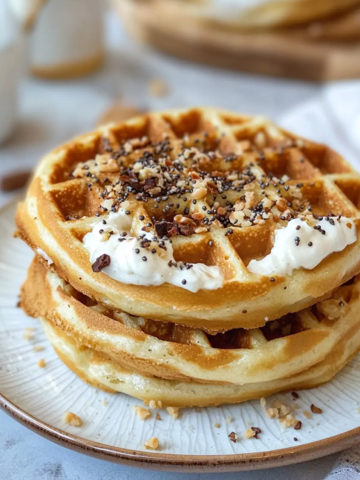 Everything Bagel Chaffles: A Crispy Keto Breakfast Delight 2 Everything Bagel Chaffles