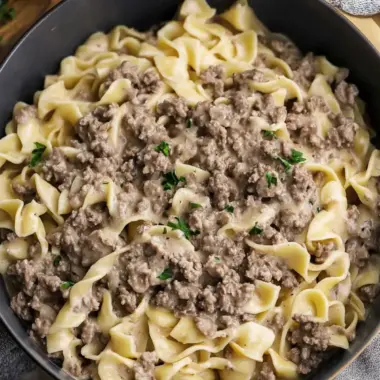 Creamy Easy Ground Beef Stroganoff in Just 30 Minutes 9 Easy Ground Beef Stroganoff (No Cream Soup)