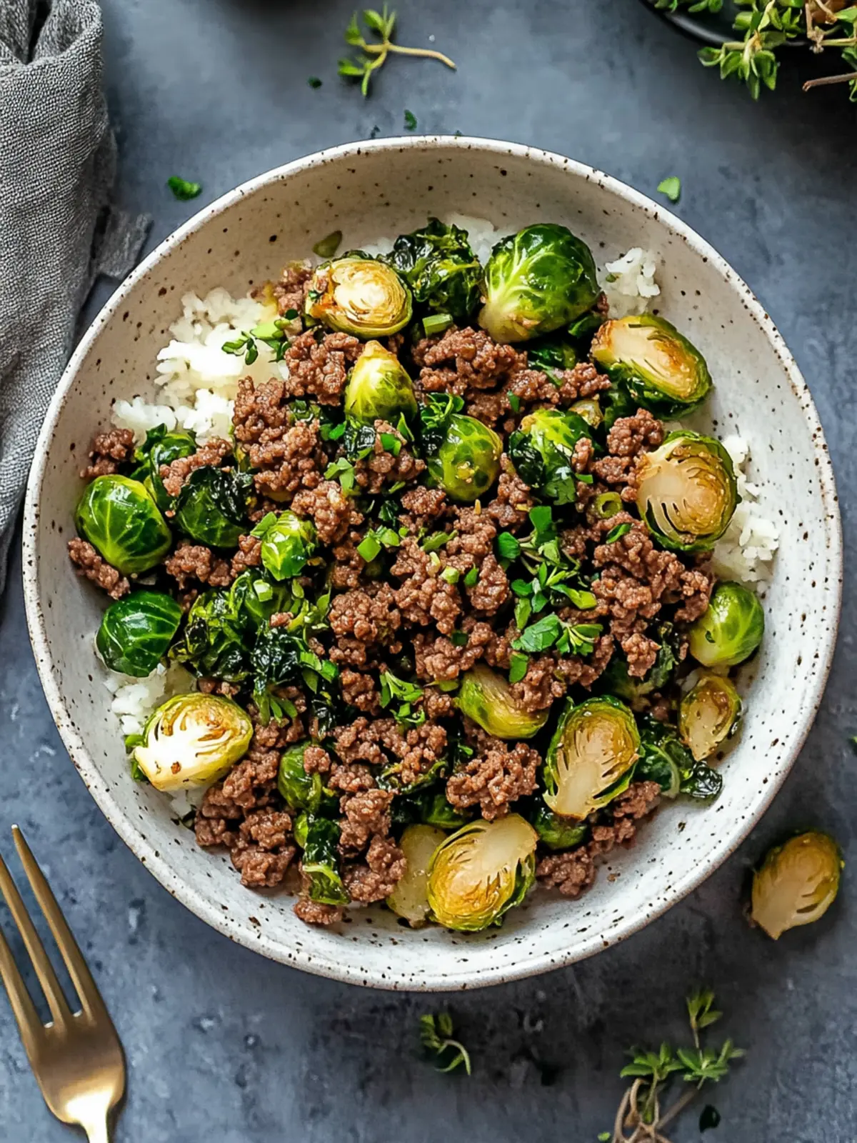 Ground Beef and Brussels Sprouts: A Sweet Chili Delight 2 Ground Beef and Brussels Sprouts